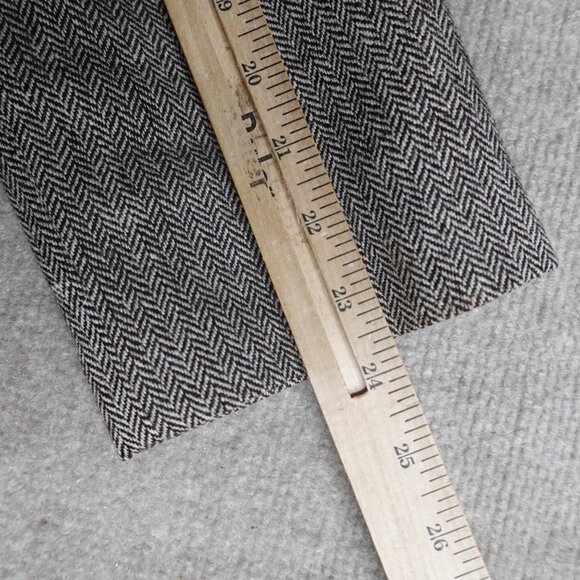 Tory Burch Blazer Brown Small Herringbone Tweed Jacket Toggle Front 22061513 - Picture 11 of 12